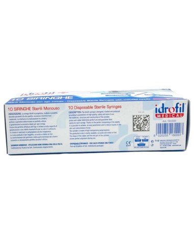 idrofil siringhe monouso sterili - 5ml - 10 pezzi - ago indolore: tuttocasashop.it: igiene e cura della persona