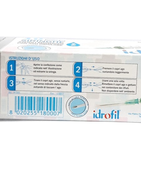 idrofil siringhe monouso sterili - 5ml - 10 pezzi - ago indolore: tuttocasashop.it: igiene e cura della persona