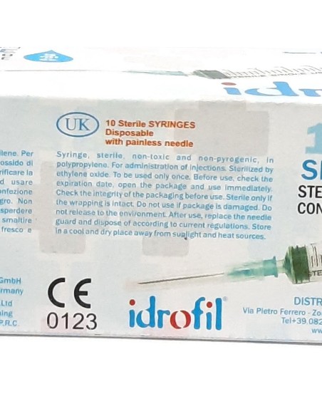 idrofil siringhe monouso sterili - 5ml - 10 pezzi - ago indolore: tuttocasashop.it: igiene e cura della persona