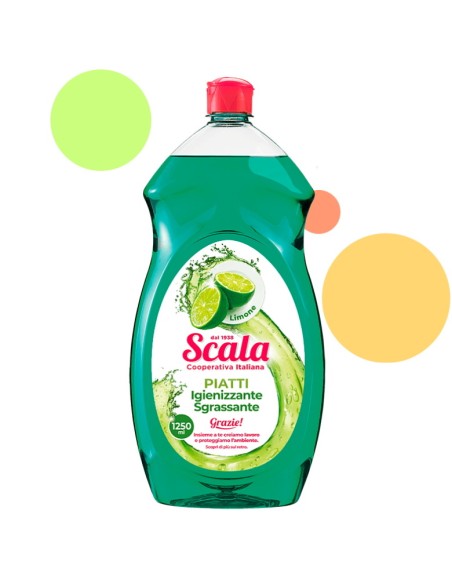 scala detersivo a mano per piatti e stoviglie - 1250ml - limone: tuttocasashop.it: pulizia e cura della casa