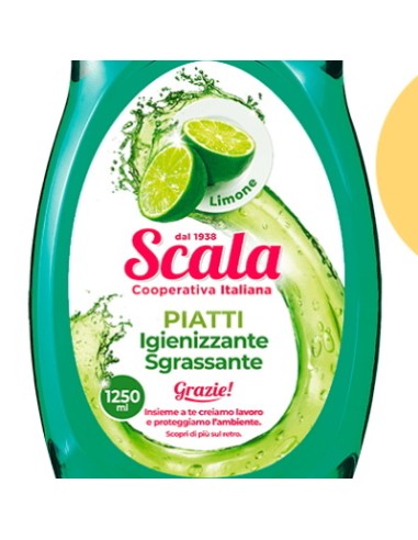 scala detersivo a mano per piatti e stoviglie - 1250ml - limone: tuttocasashop.it: pulizia e cura della casa
