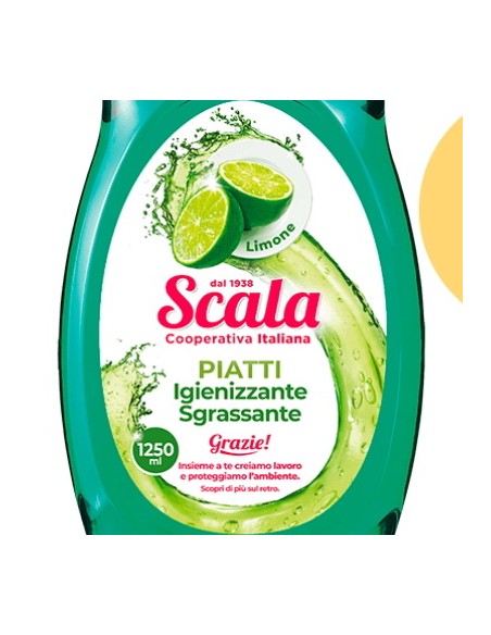 scala detersivo a mano per piatti e stoviglie - 1250ml - limone: tuttocasashop.it: pulizia e cura della casa