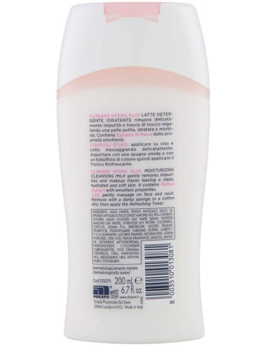 clinians hydra plus latte detergente 200ml - pelli secche sensibili - malva: tuttocasashop.it: igiene e cura della persona