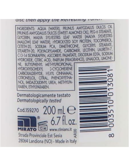 clinians hydra plus latte detergente 200ml - pelli secche sensibili - malva: tuttocasashop.it: igiene e cura della persona