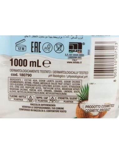 malizia bagnoschiuma 1000ml - cocco: tuttocasashop.it: igiene e cura della persona
