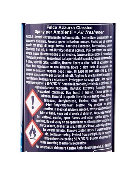 felce azzurra aria di casa deodorante - spray 250ml - classico - original: tuttocasashop.it: pulizia e cura della casa