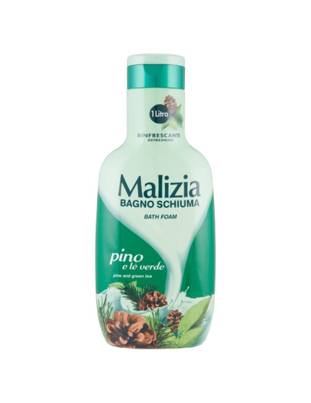malizia bagnoschiuma 1000ml - pino e te' verde: tuttocasashop.it: igiene e cura della persona