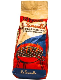 la fornacella carbone di legna - 2.5 kg - bbq - barbecue grill arrosto: tuttocasashop.it: altro - bazar