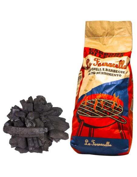la fornacella carbone di legna - 2.5 kg - bbq - barbecue grill arrosto: tuttocasashop.it: altro - bazar
