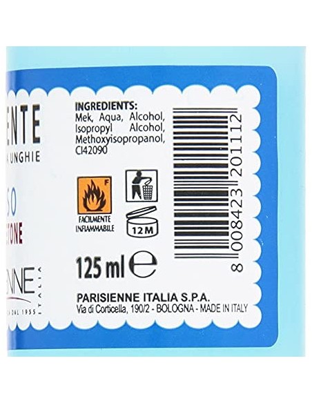 parisienne solvente levasmalto per smalto unghie 125ml - oleoso: tuttocasashop.it: igiene e cura della persona