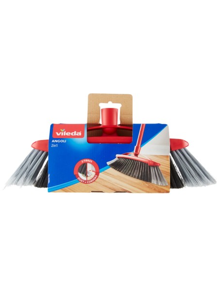 vileda scopa 2in1 angoli - doppia fibra - attacco universale a vite: tuttocasashop.it: pulizia e cura della casa