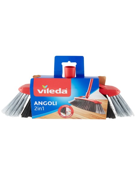 vileda scopa 2in1 angoli - doppia fibra - attacco universale a vite: tuttocasashop.it: pulizia e cura della casa