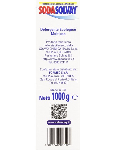 soda solvay - detergente ecologico multiuso - 1kg - economico - efficace: tuttocasashop.it: pulizia e cura della casa