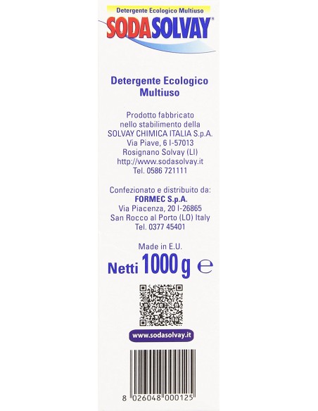 soda solvay - detergente ecologico multiuso - 1kg - economico - efficace: tuttocasashop.it: pulizia e cura della casa