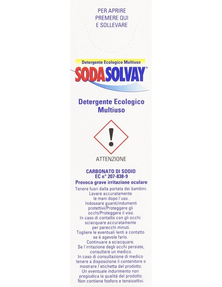 soda solvay - detergente ecologico multiuso - 1kg - economico - efficace: tuttocasashop.it: pulizia e cura della casa