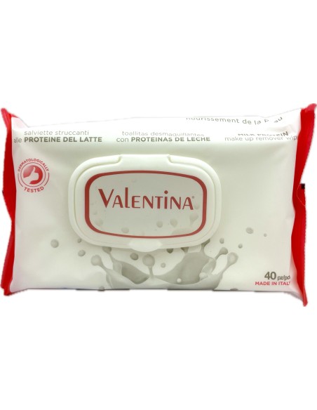 valentina make-up 40 salviettine struccanti - dermatologicamente testate: tuttocasashop.it: igiene e cura della persona