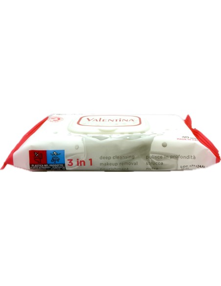 valentina make-up 40 salviettine struccanti - dermatologicamente testate: tuttocasashop.it: igiene e cura della persona