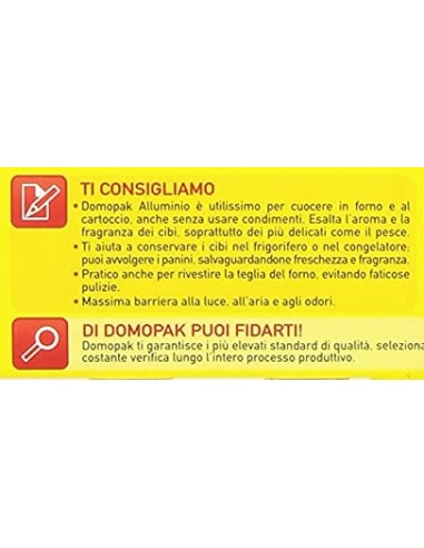 domopak alluminio per alimenti - 16 metri: tuttocasashop.it: carta & monouso