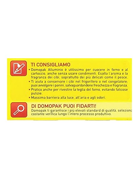 domopak alluminio per alimenti - 16 metri: tuttocasashop.it: carta & monouso