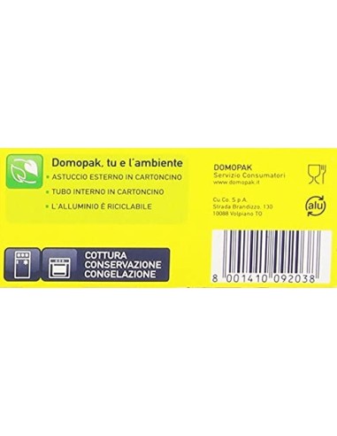domopak alluminio per alimenti - 16 metri: tuttocasashop.it: carta & monouso