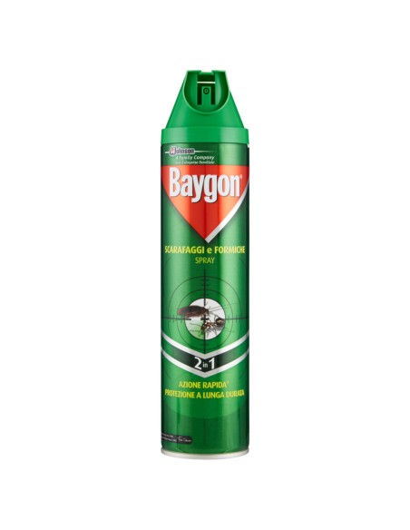 baygon scarafaggi e formiche insetticidia spray 400ml: tuttocasashop.it: pulizia e cura della casa