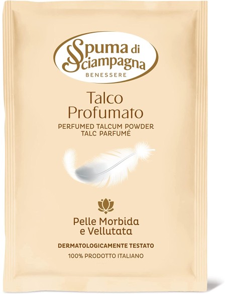spuma di sciampagna talco in busta - 75 grammi: tuttocasashop.it: igiene e cura della persona