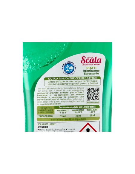 scala detersivo a mano per piatti e stoviglie - 750ml - limone: tuttocasashop.it: pulizia e cura della casa