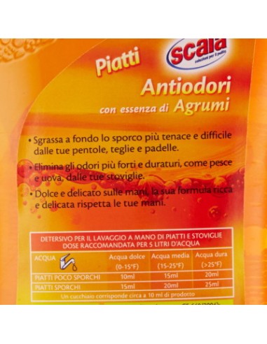 scala detersivo a mano per piatti e stoviglie - 750ml - agrumi: tuttocasashop.it: pulizia e cura della casa