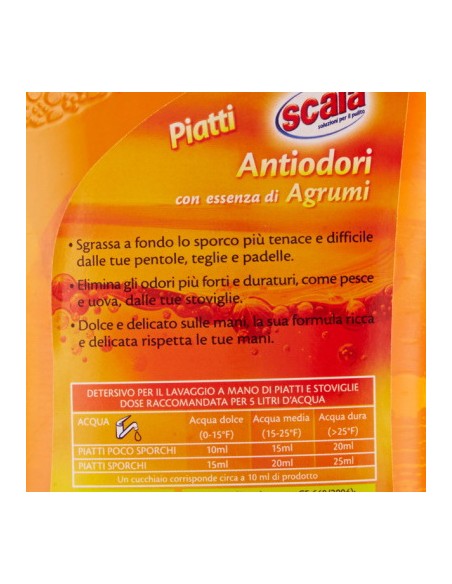scala detersivo a mano per piatti e stoviglie - 750ml - agrumi: tuttocasashop.it: pulizia e cura della casa