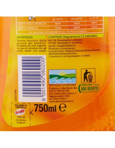 scala detersivo a mano per piatti e stoviglie - 750ml - agrumi: tuttocasashop.it: pulizia e cura della casa