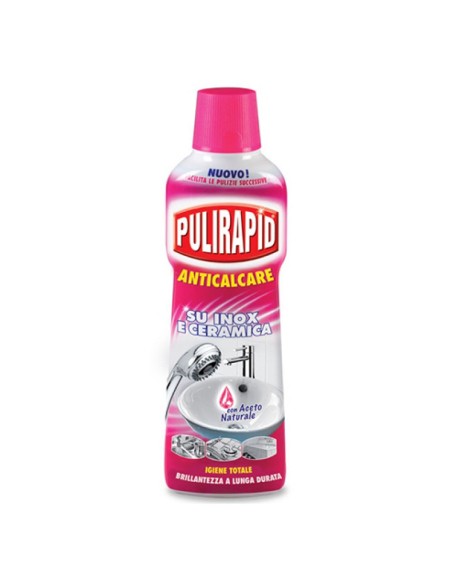 pulirapid detergente anticalcare - 500ml - aceto: tuttocasashop.it: pulizia e cura della casa