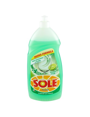 sole detersivo per piatti a mano - 1100ml - limone verde: tuttocasashop.it: pulizia e cura della casa