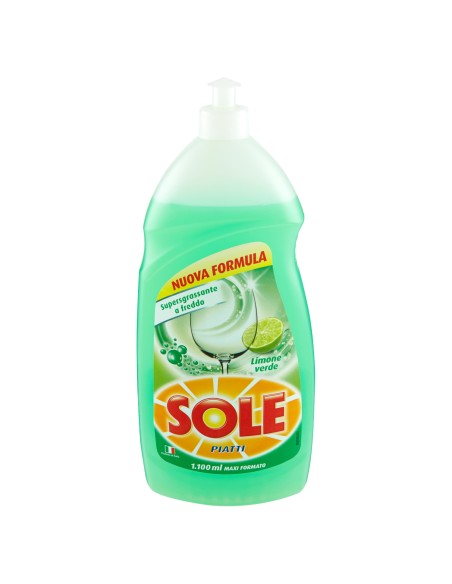 sole detersivo per piatti a mano - 1100ml - limone verde: tuttocasashop.it: pulizia e cura della casa
