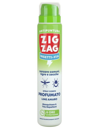 zig zag insetti-via antipuntura zanzare e zecche 100ml - lime amaro: tuttocasashop.it: igiene e cura della persona