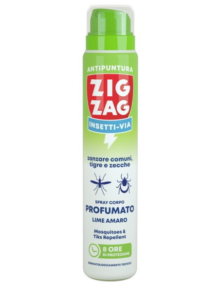 zig zag insetti-via antipuntura zanzare e zecche 100ml - lime amaro: tuttocasashop.it: igiene e cura della persona