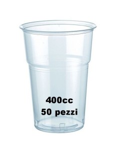 vip 50 bicchieri in plastica pp trasparenti - 400cc - birra - monouso: tuttocasashop.it: carta & monouso
