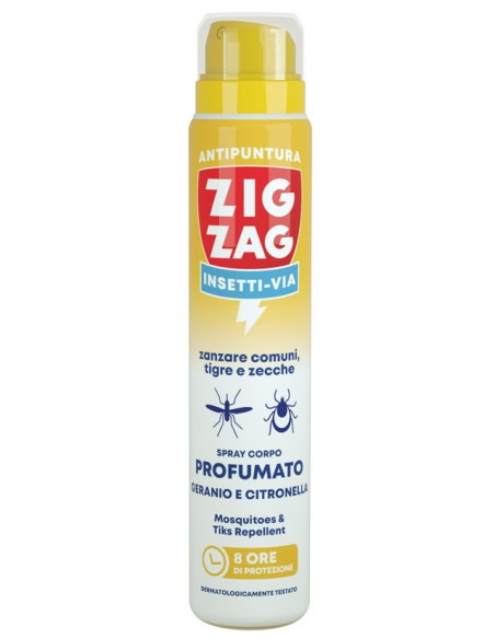 zig zag insetti-via antipuntura zanzare e zecche 100ml - geranio citronella: tuttocasashop.it: igiene e cura della persona