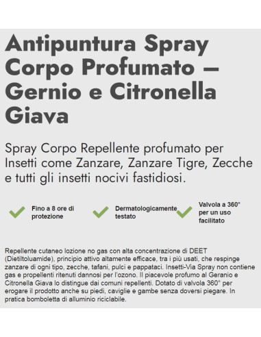 zig zag insetti-via antipuntura zanzare e zecche 100ml - geranio citronella: tuttocasashop.it: igiene e cura della persona