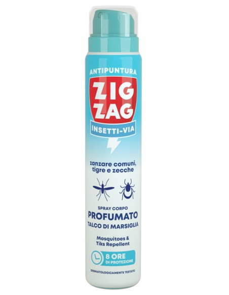 zig zag insetti-via antipuntura zanzare e zecche - 100ml - talco e marsiglia: tuttocasashop.it: igiene e cura della persona