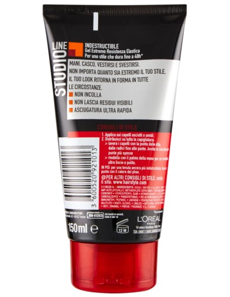 studio line gel per capelli - 150ml - n.9 - indestructible gel estremo 48h: tuttocasashop.it: igiene e cura della persona