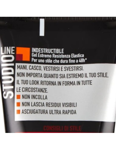 studio line gel per capelli - 150ml - n.9 - indestructible gel estremo 48h: tuttocasashop.it: igiene e cura della persona