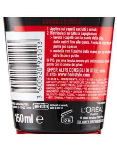 studio line gel per capelli - 150ml - n.9 - indestructible gel estremo 48h: tuttocasashop.it: igiene e cura della persona