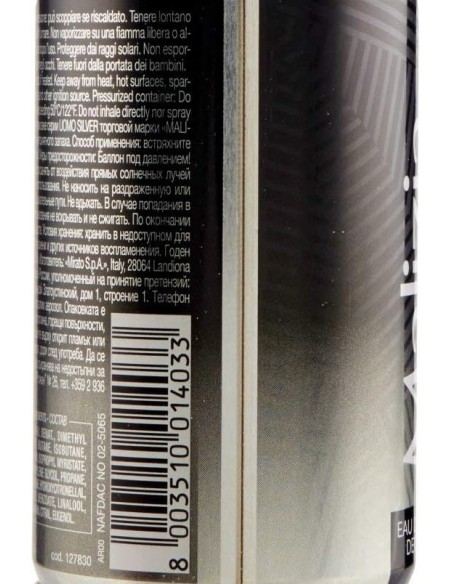 malizia uomo deodorante spray - 150ml - silver: tuttocasashop.it: igiene e cura della persona