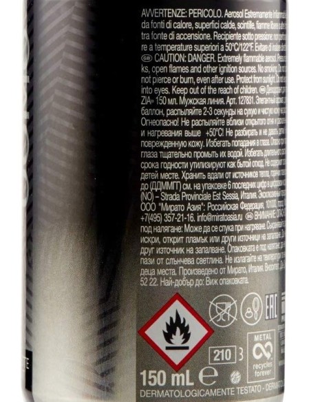 malizia uomo deodorante spray - 150ml - silver: tuttocasashop.it: igiene e cura della persona