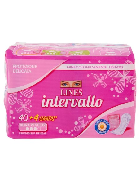 lines intervallo assorbenti proteggislip 44pz - ripiegati - ultra: tuttocasashop.it: igiene e cura della persona