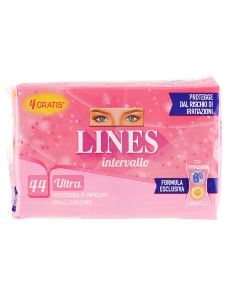 lines intervallo assorbenti proteggislip 44pz - ripiegati - ultra: tuttocasashop.it: igiene e cura della persona