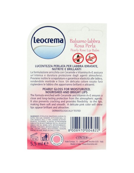 leocrema stick labbra 5.5ml - rosa perla - labbra idratate nutrute brillanti: tuttocasashop.it: igiene e cura della persona