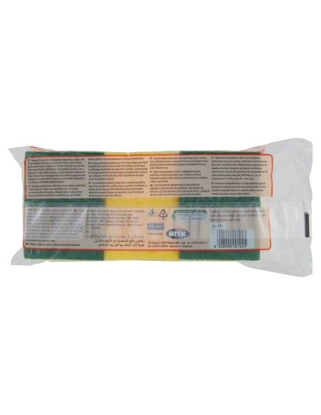 arix spugne con impugnatura salvadita e abrasivo verde - 3 pezzi: tuttocasashop.it: pulizia e cura della casa