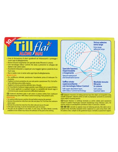 till flai aloni mai - 10 assorbenti ascellari salva macchie - odour control: tuttocasashop.it: igiene e cura della persona