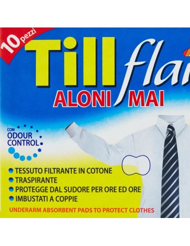 till flai aloni mai - 10 assorbenti ascellari salva macchie - odour control: tuttocasashop.it: igiene e cura della persona